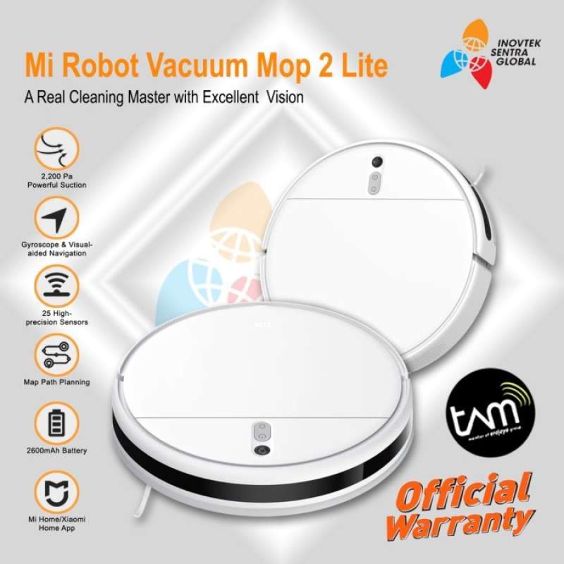 Mi Robot Vacuum Cleaner Mop Lite Penyedot Debu White