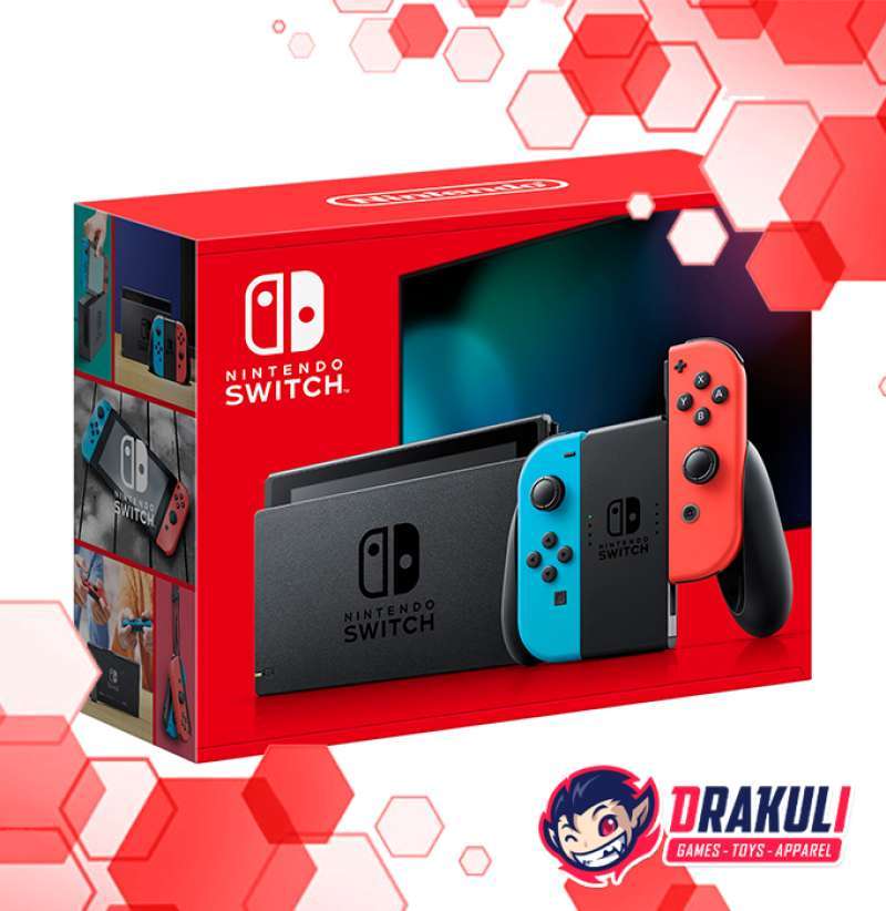 Jual Nintendo Switch Console With Neon Blue Neon Red Joy Con