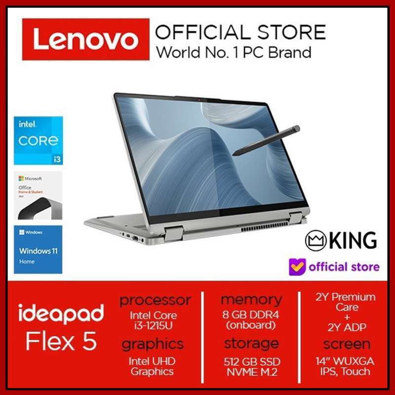 Jual Laptop Lenovo Flex I3 1215u 8gb 512gb Ssd Touch W11 Ohs Di
