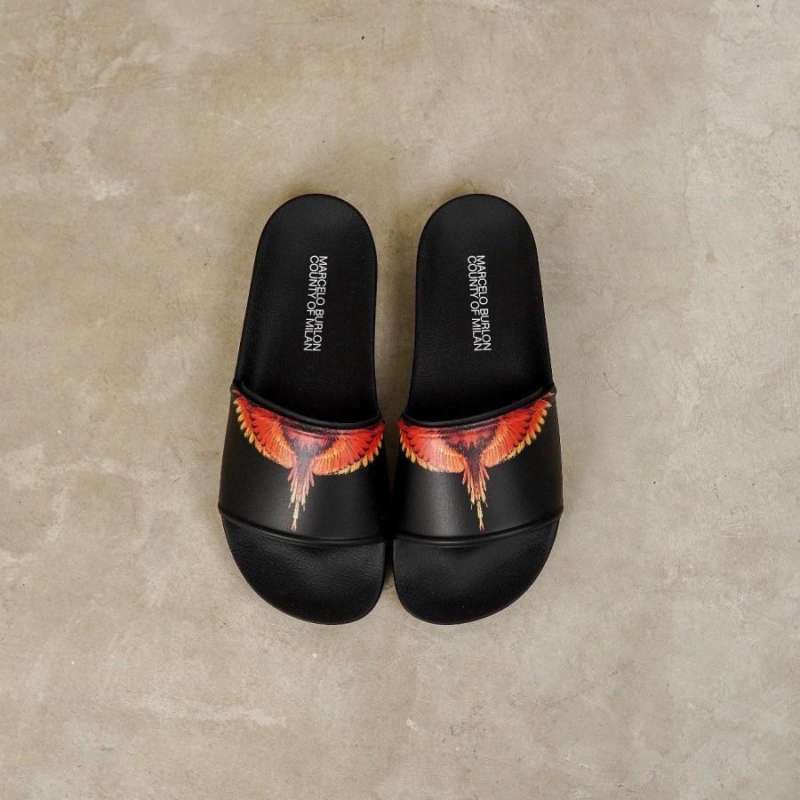 Promo Marcelo Burlon Wings Orange Sandal Slide In Black Diskon 1 Di Seller Brandluxid Official Store Kedung Baruk Kota Surabaya Blibli