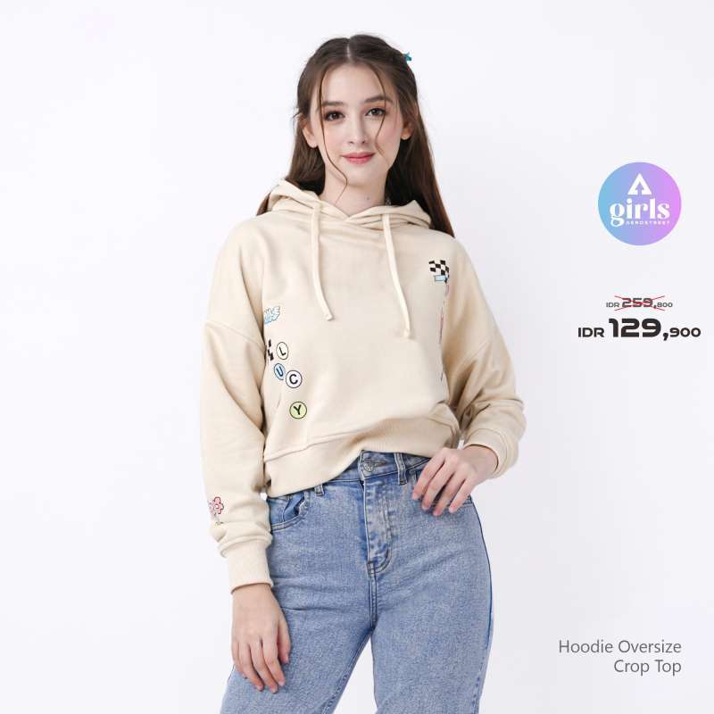 Jual Aerostreet Hoodie Oversize Crop Top Honey Cream Sweater Jumper 1d000 M Di Seller Aerostreet Official Store Bentangan Kab. Klaten Blibli