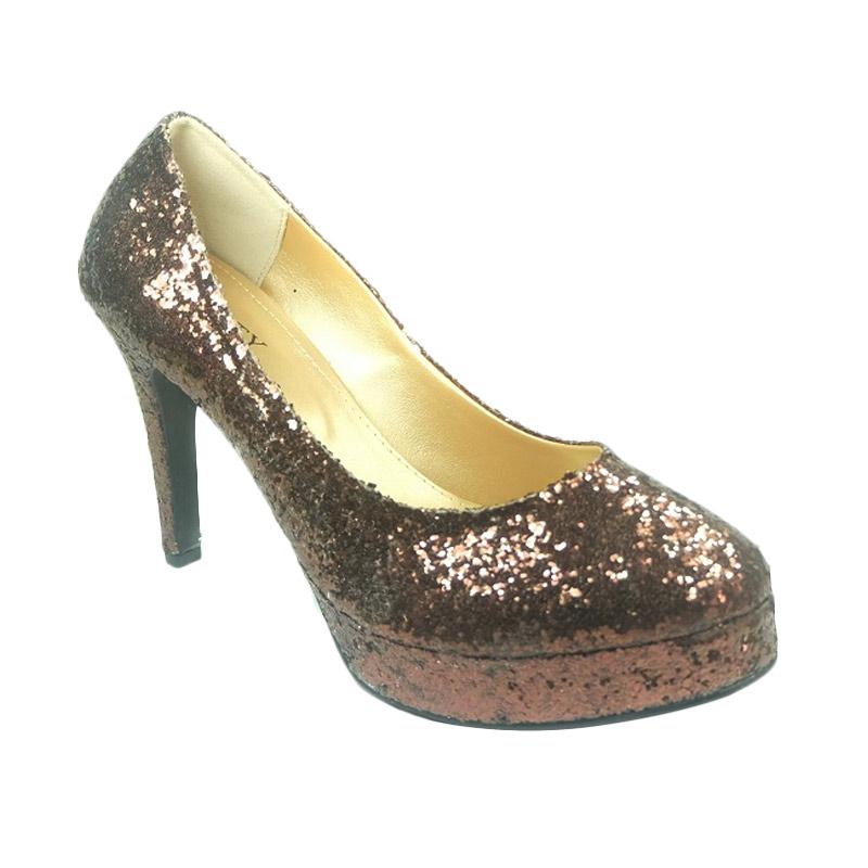 Beauty Shoes 1242 Heels Sepatu Wanita - Brown