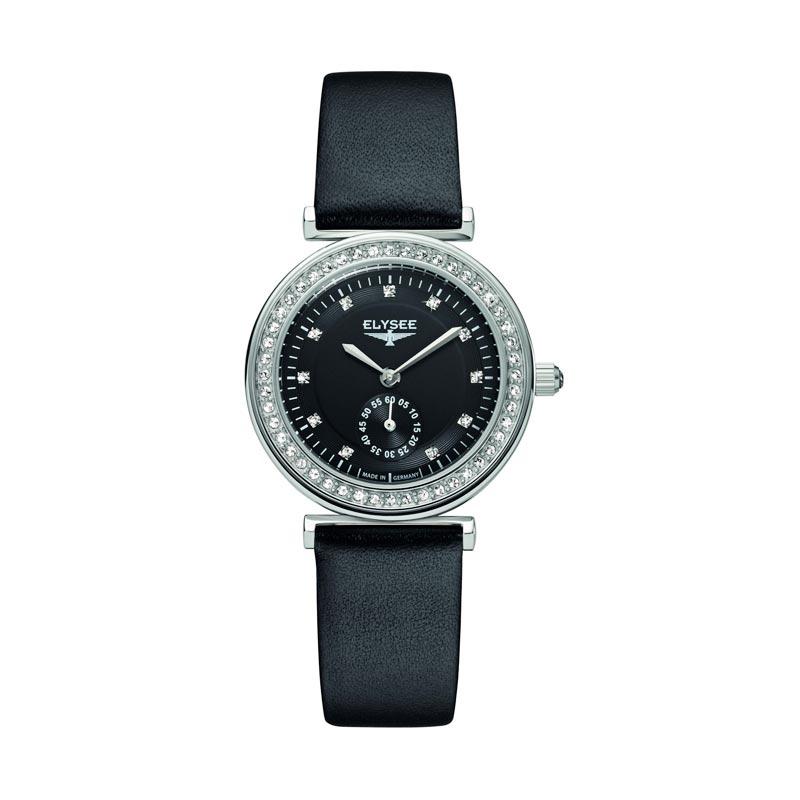 Elysee 44006 Maia Watches Leather Jam Tangan Wanita - Black