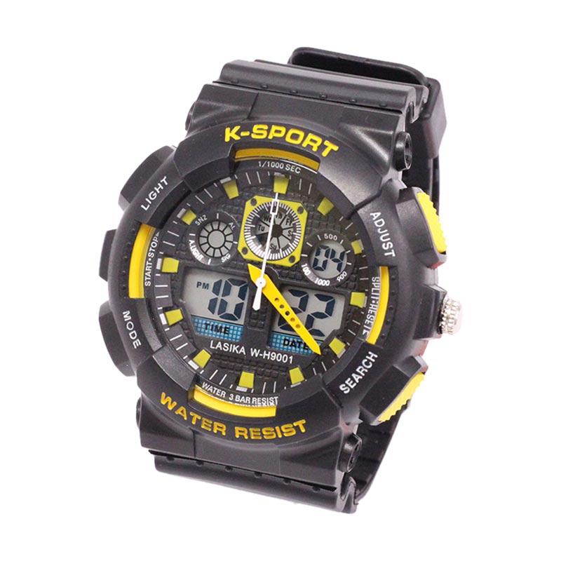 Lasika Digital Analog W-H 9001 Jam Tangan Unisex - Yellow