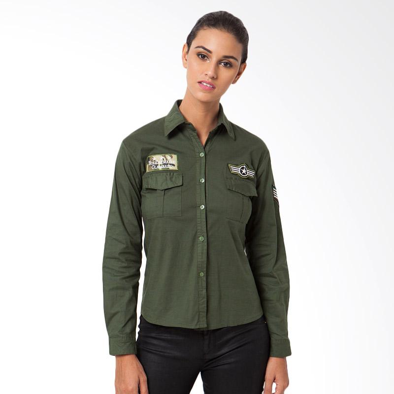 Duapola Army Style Cotton Shirts - Green Army