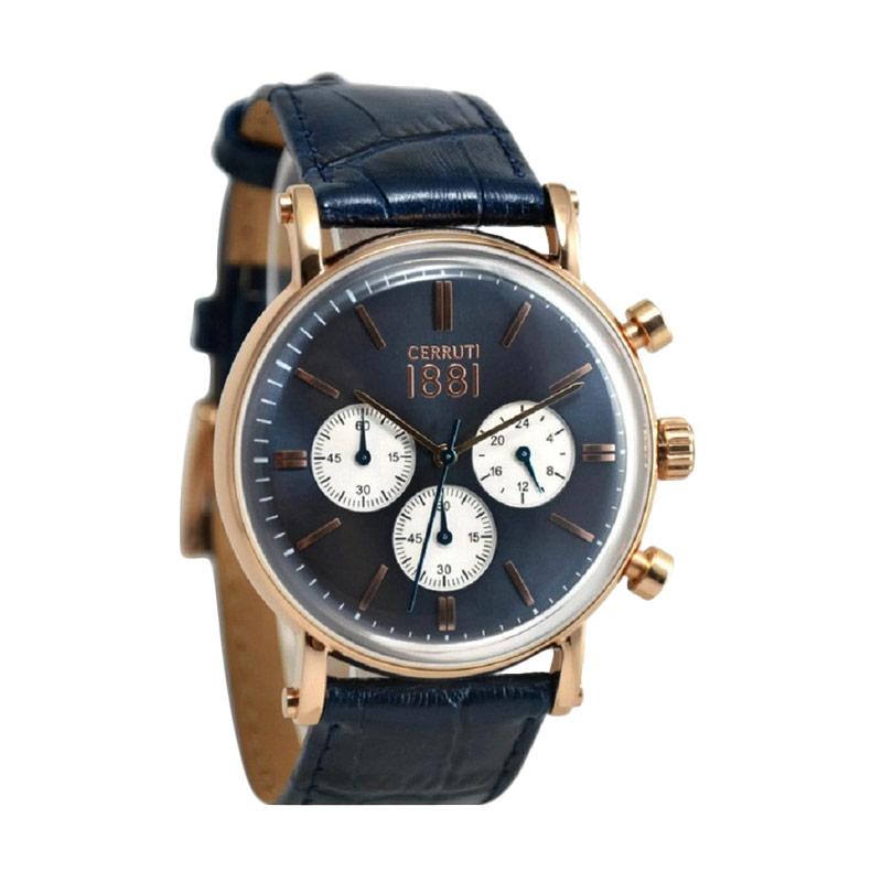 Cerruti CRA110SR03BL Jam Tangan Pria - Navy Rosegold