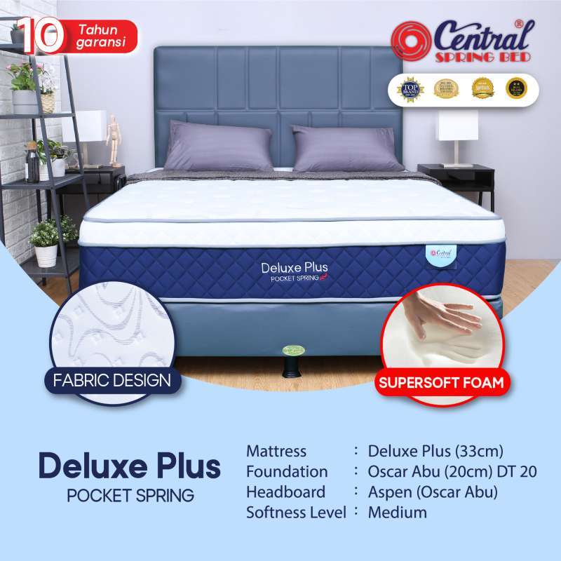 Central Deluxe Plus Pocket Set Springbed [Jabodetabek]