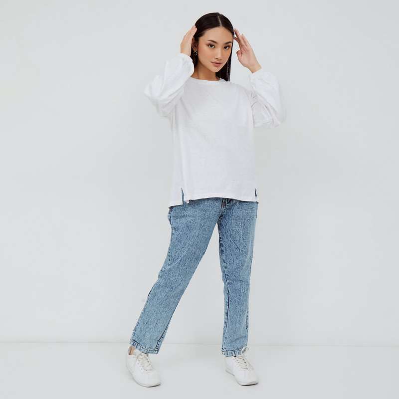 Jual NONA March Tee Long Sleeve White 