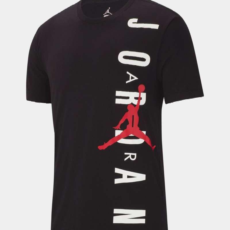 HITAM AIR JORDAN VERTICAL BLACK T SHIRT 