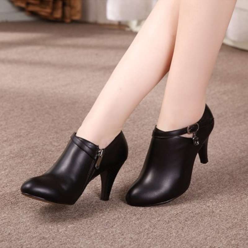 STARA OG01 Sepatu Boots High Heels Wanita Tinggi 9cm Warna Hitam Cokelat