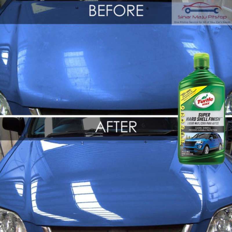 Cairan Wax Poles Pengkilat & Pembersih Body Eksterior Mobil - TURTLE WAX  SUPER HARD SHELL FINISH 473 ml TAHAN 6 BULAN Original MADE IN USA