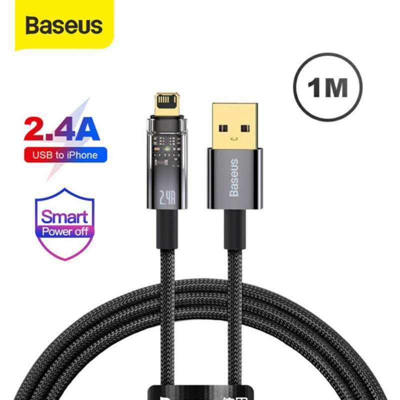 Baseus Kabel Lightning iPhone Fast Charging Cable USB Auto Off Disconnect 