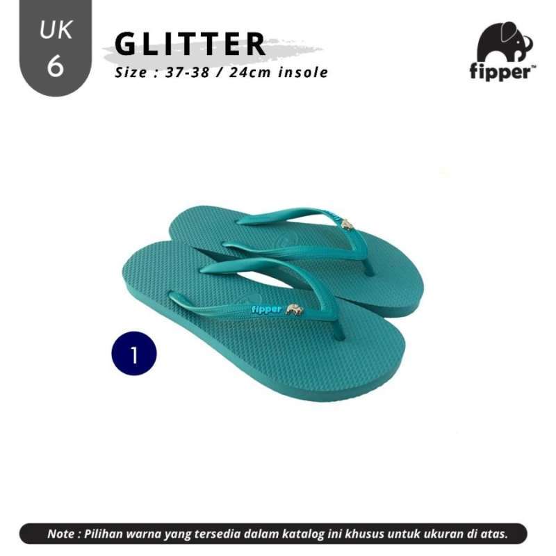Jual Fipper Slim Fipper Glitter Sandal Jepit Wanita size 6 di