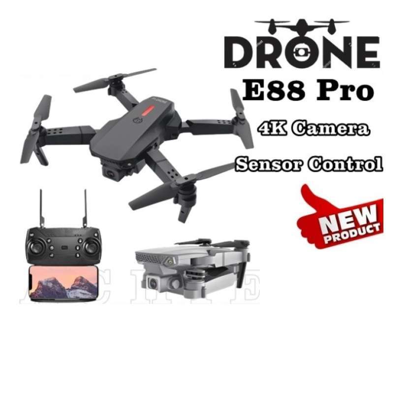 RC Drone E88 4K Camera Drone Kamera E88 Pro Dual Camera Mini Drone  1Battery TERBAIK