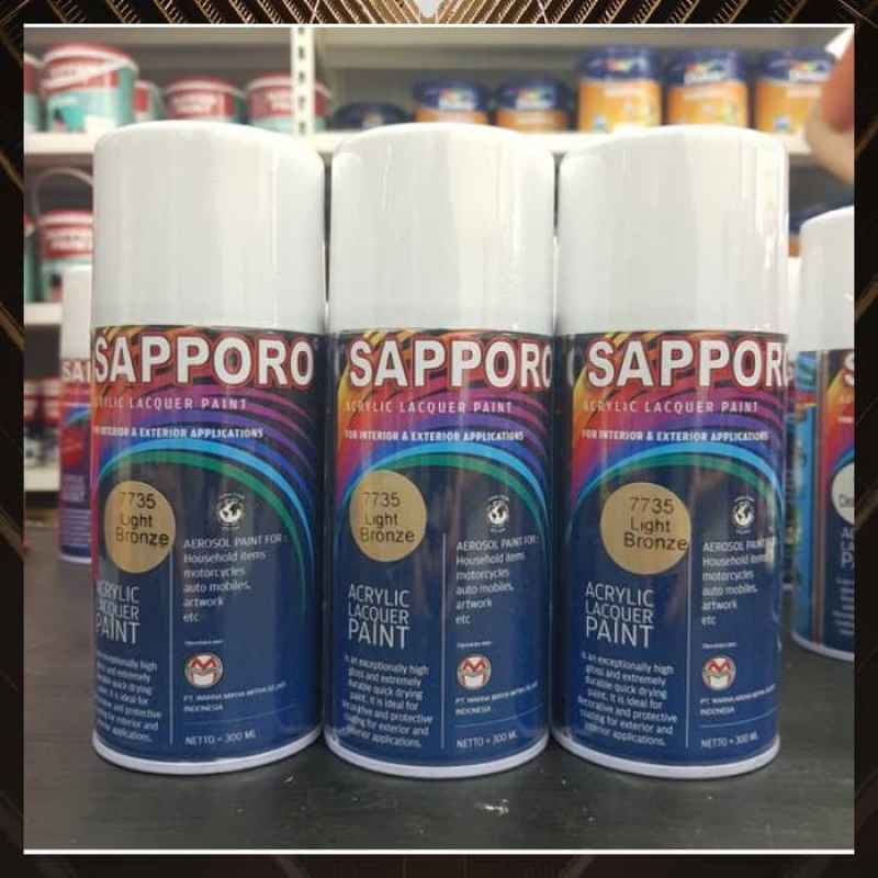 Jual Sapporo 7735 Light Bronze Cat Semprot Aerosol Saporo Paint Not Pilox Murah Mei 2021 Blibli