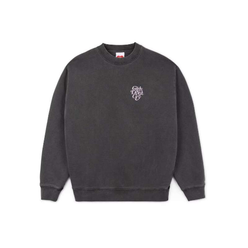 Jual Girls Dont Cry Washed Logo Crewneck Black Lavender Di Seller
