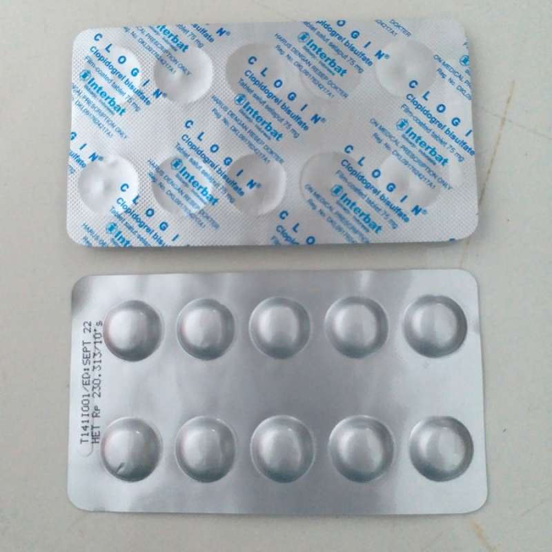 Jual Interbat Clogin 75 Mg Obat Resep Dokter 10 Tablet Kemasan Strip Online Desember 2020 Blibli