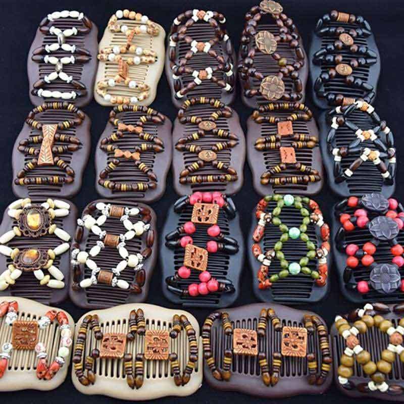 Jual Bluelans Vintage Beads Elastic Women Hair Styling Double Side Magic Comb Headwear Decor Random Color Style Online Desember 2020 Blibli