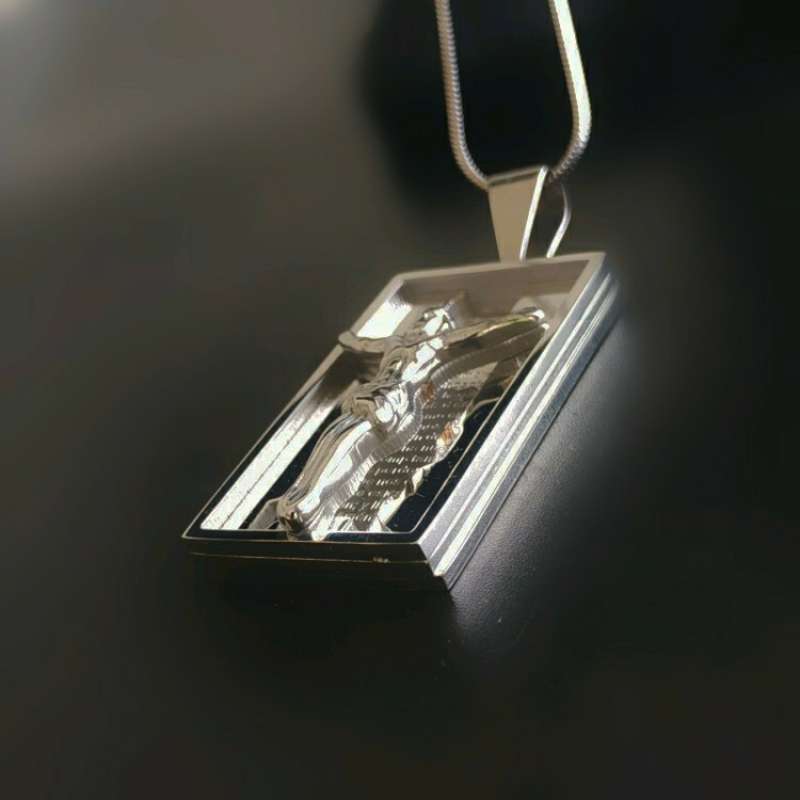 Jual Robagin Kalung Salib 2 Dimensi Corpus Timbul Perak Titanium Anti Karat Pria Wanita Korea Keren Aa65 Online Oktober 2020 Blibli Com