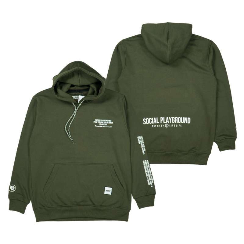 Sweater top hoodie army