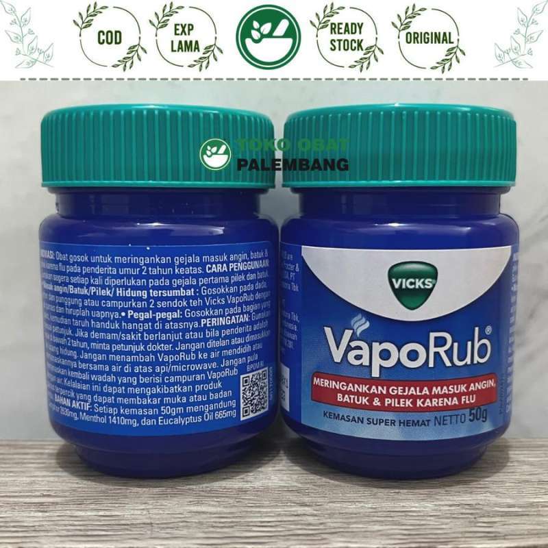 Jual VICKS VAPORUB 50G OBAT GOSOK BALSEM MERINGANKAN PILEK ...