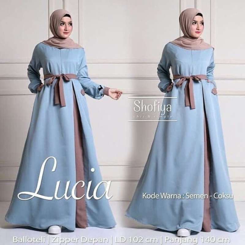Jual Baju Gamis Wanita Muslim Terbaru Lucia Dress Polos Syari Online April 2021 Blibli Model2 baju gamis syari terbaru 2018 / 2019 sebagai inspirasi wanita muslimah yang ingin tampil cantik, modern dan anggun dengan model baju syari kekinian. baju gamis wanita muslim terbaru lucia dress polos syari