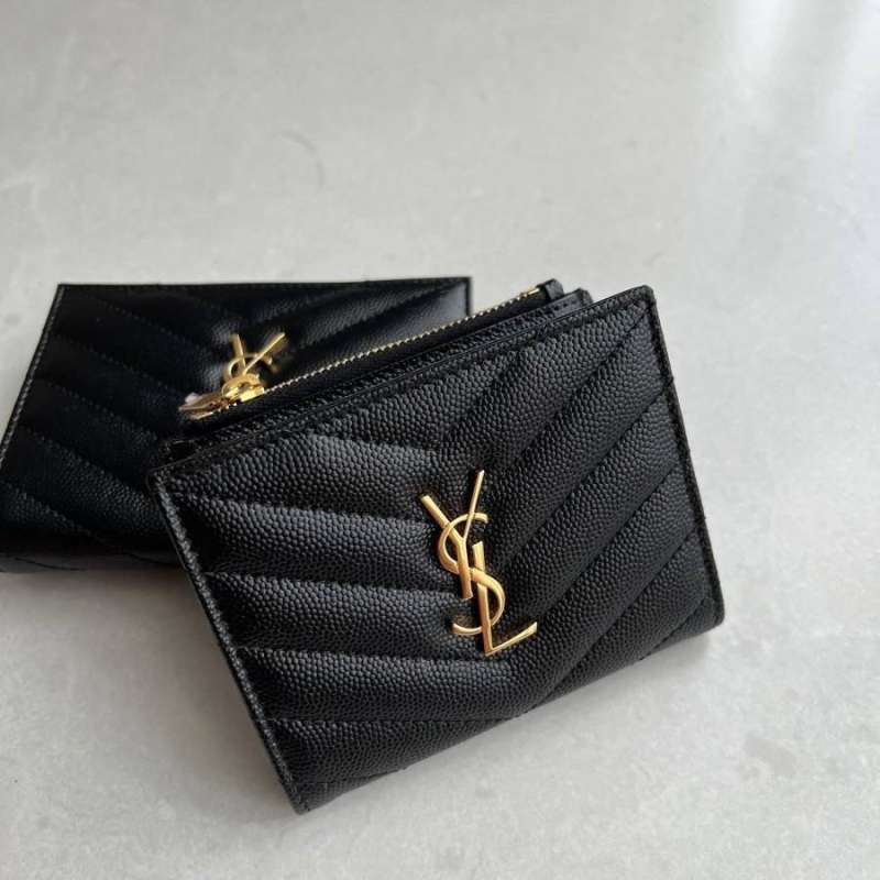 Ysl Monogram Card Ysl Black On Black Card Holder YSL Saint Laurent