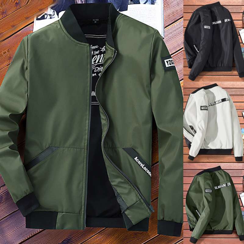 jaket varsity zipper