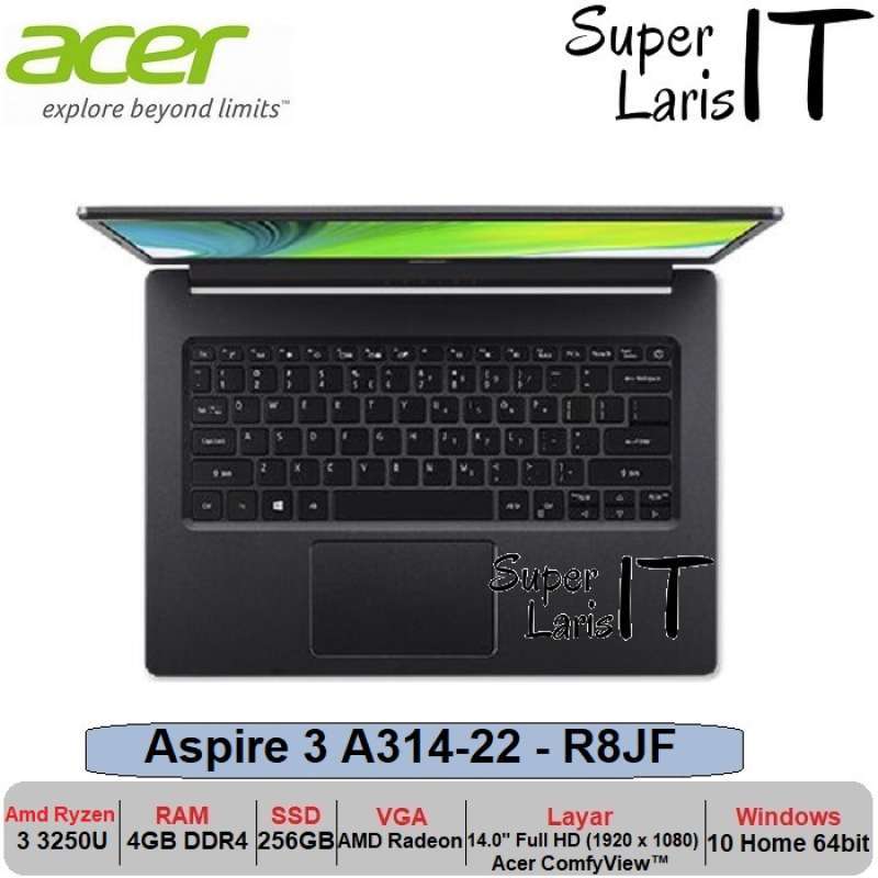 Istimewa mulus elegan msh garansi resmi Acer Aspire 3 A314-22 AMD Ryzen  3-3250u ram 4GB DDR4 SSD Nvme 256GB layar 14 IPS full HD - Pusat Jual Beli  Laptop Bekas Jogja