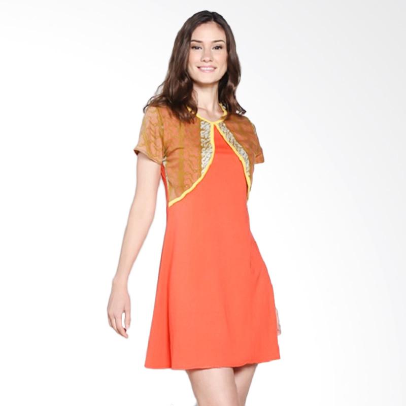 Fafa Collection DEAR 005 Dress Batik Wanita - Orange