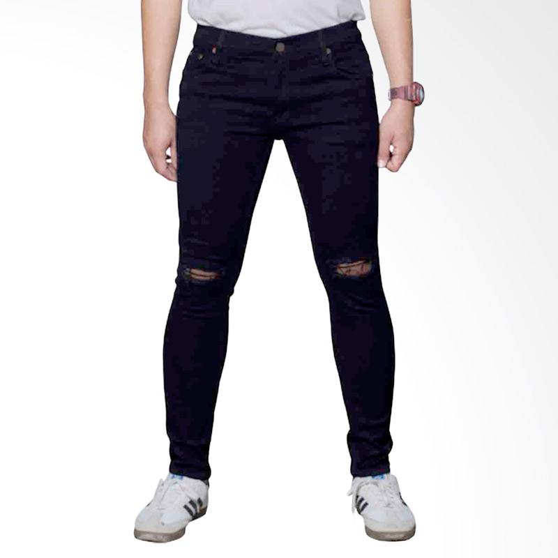 Denzer Denim Soft Skinny Ripped Jeans - Black
