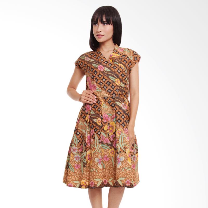 Coeval Maisie Dress Batik Wanita - Brown