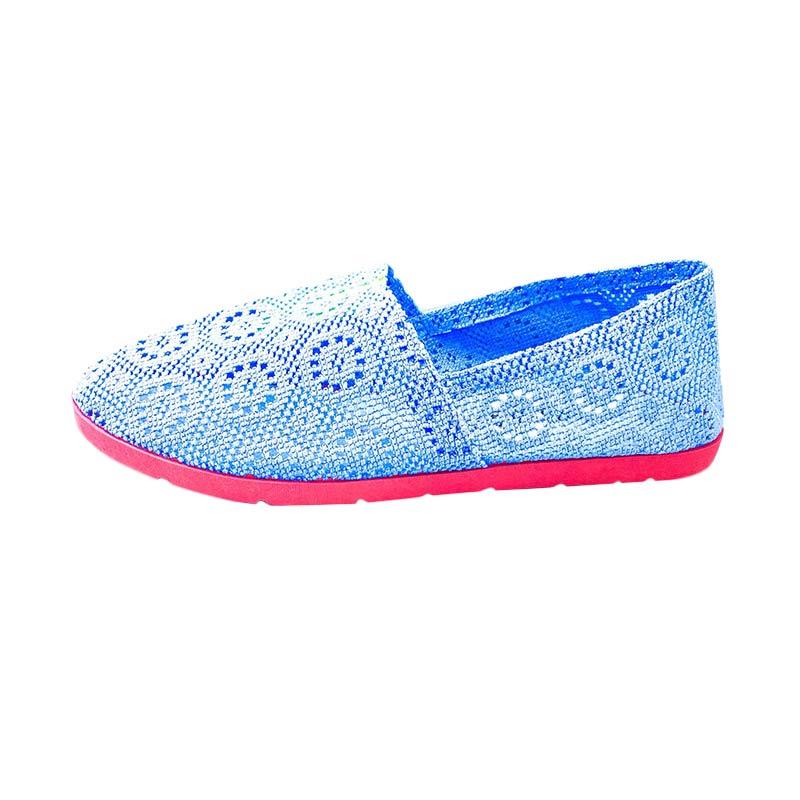 OEM 02 MSID Sepatu Flat Shoes Slip On Wanita - Light Blue