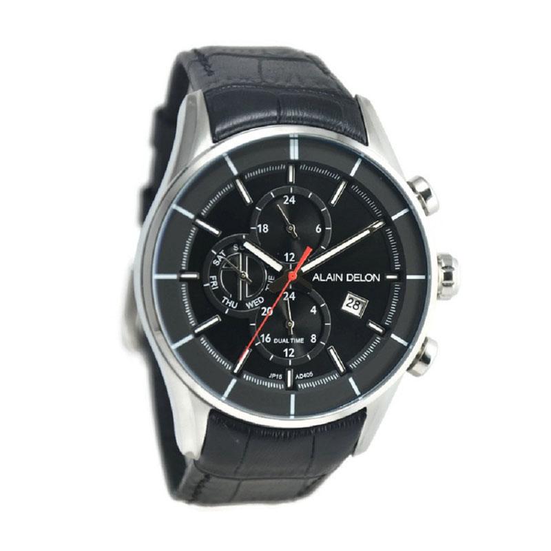 Alain Delon AD405-1332C Jam Tangan Pria - Hitam Silver