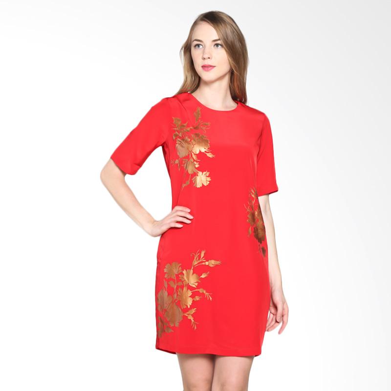 PS Career Floral Print PC405HR40007 Dress - Red