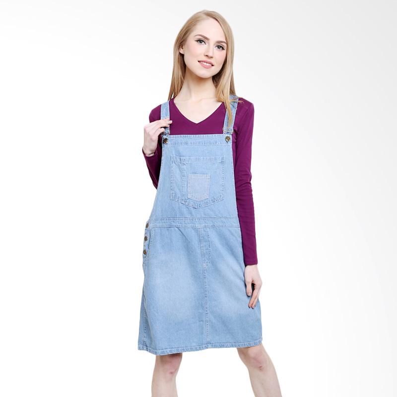 AGS&co Emily Overall Jeans Skirt Jumpsuit Wanita
