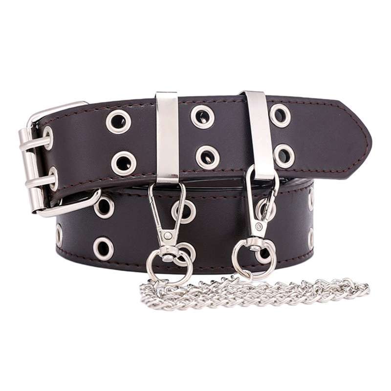 Promo Women Punk Belt Double Grommet 