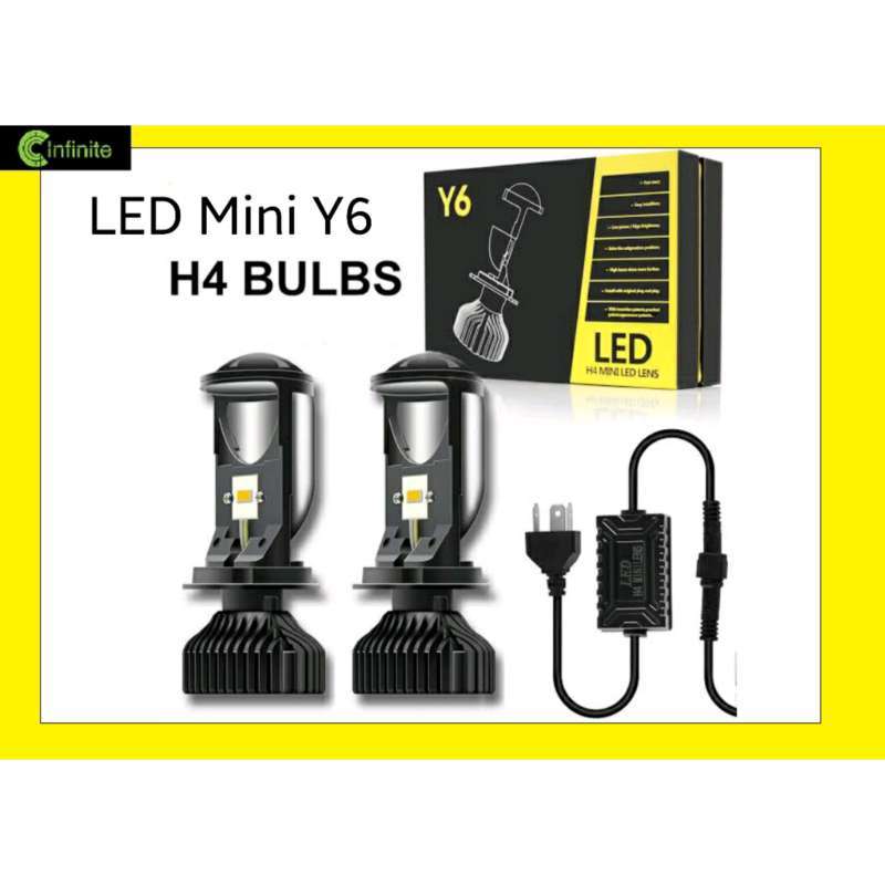 Promo LED Y6 H4 5500K Projector Mini 