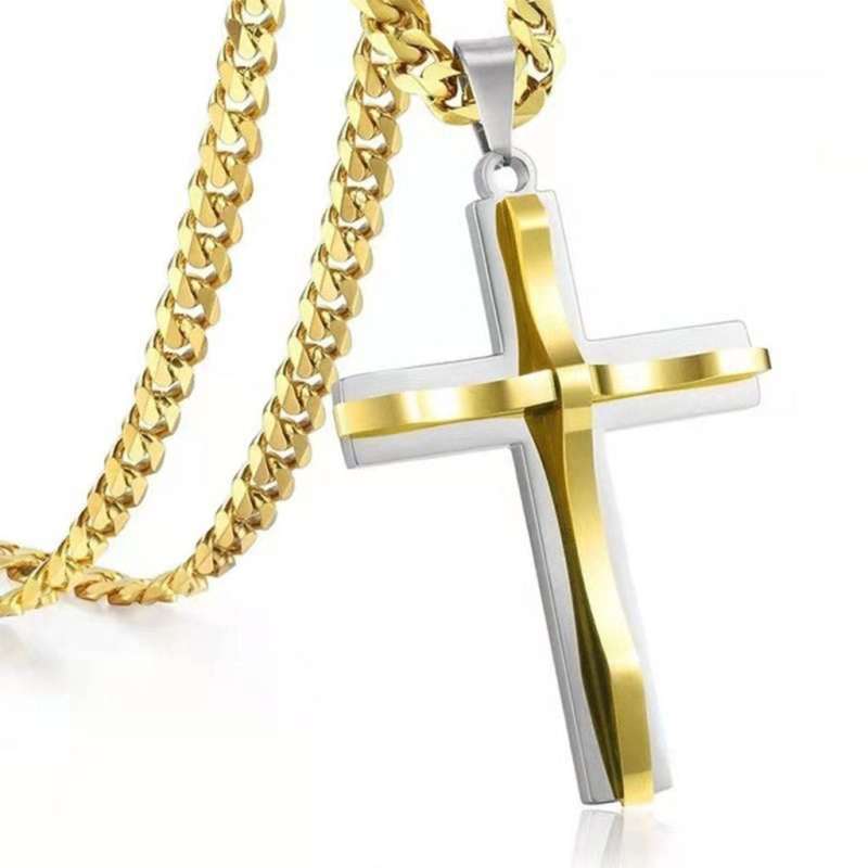 Promo Simple Cross Pendant Necklace 