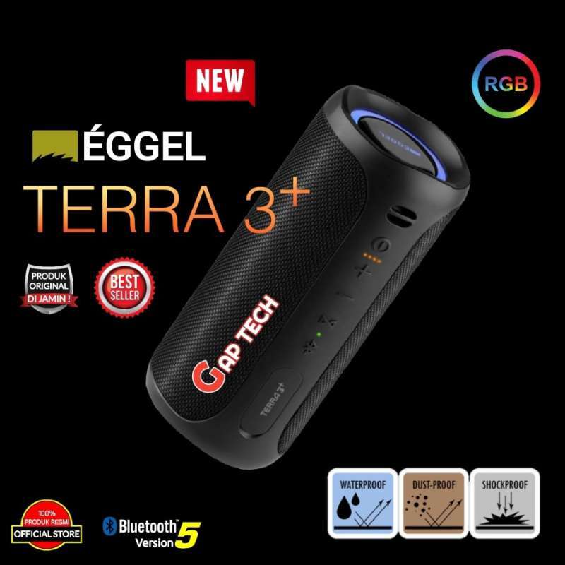 Trots Slang onvergeeflijk Jual Eggel Terra 3+ / Terra 3 Plus Waterproof Bluetooth Speaker Original di  Seller Gap Tech - Gap Tech | Blibli