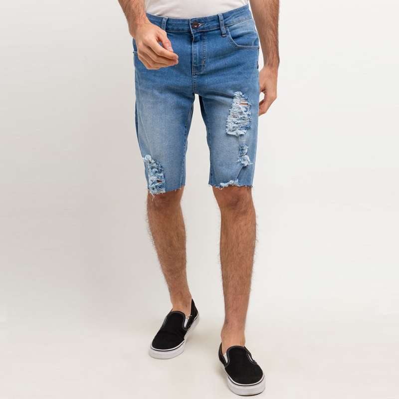 Promo CELANA DENIM PENDEK RIPPED JEANS 