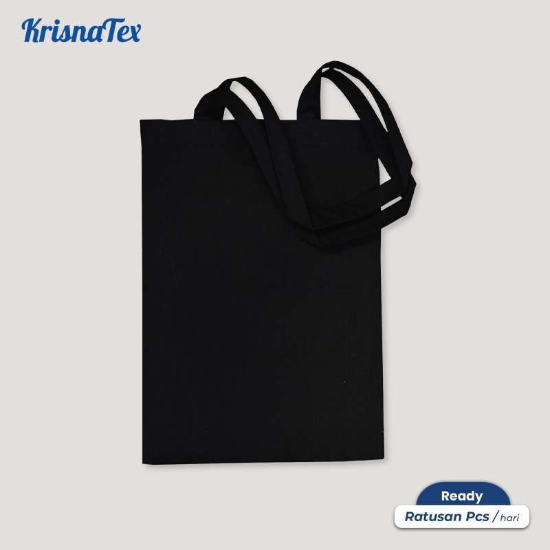 Tote bag store polos hitam