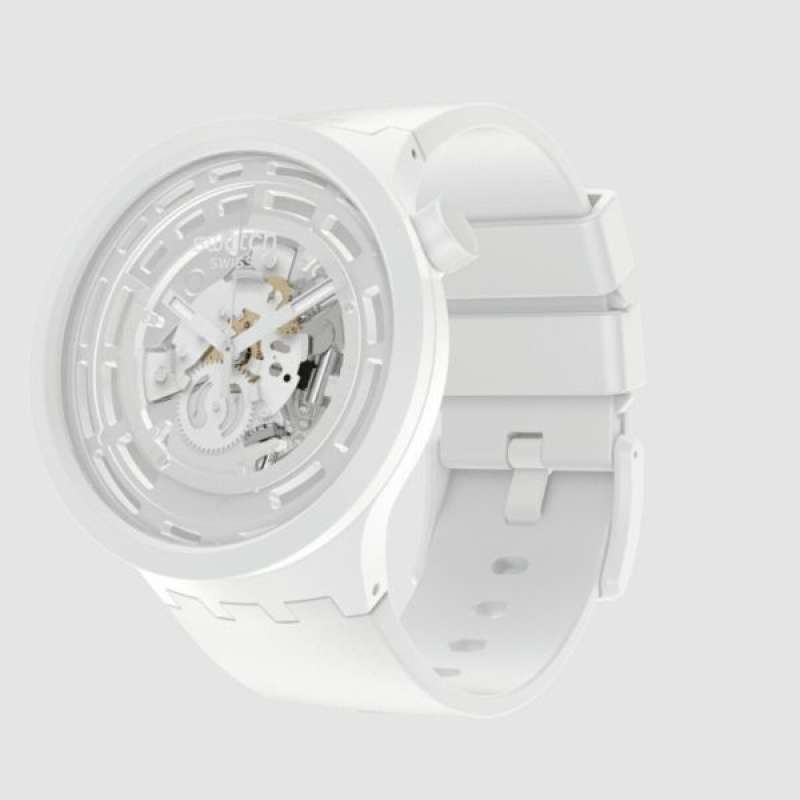 Jual Swatch Bioceramic Jam Tangan Wanita Karet Sb03w100 C-white