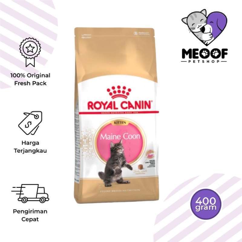Jual Royal Canin Kitten Maine Coon Makanan Anak Kucing 400gr di