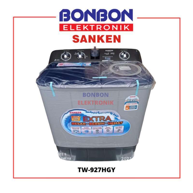 Jual Sanken Mesin Cuci 2 Tabung 8kg Tw 927hgy Tw927 Tw 927 Hgy Hitam Di Seller Bonbon Elektronik Official Store Bonbon Elektronik Kota Jakarta Utara Blibli