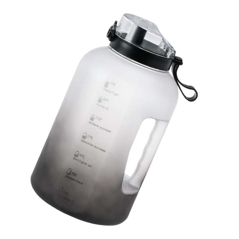 2.5L Water Bottle Leakproof BPA Free Big Water Jug for School Riding  Outdoor Black White
