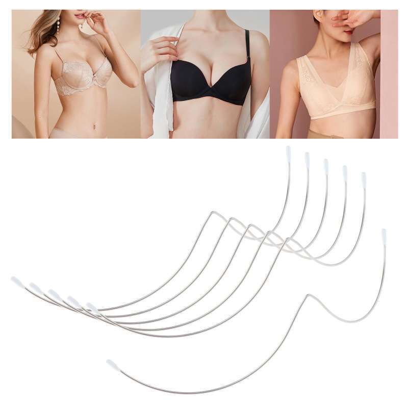 6 Pieces Underwire Repair Stainless Steel For Bra Making Diy Bustier L 12