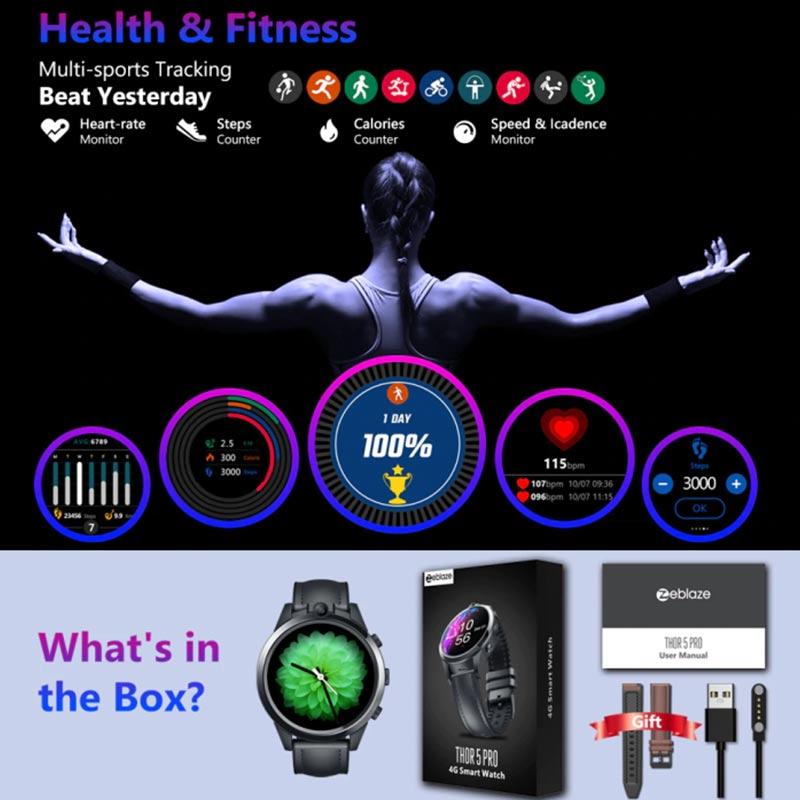 Jual Zeblaze Thor 5 Pro Flagship Smartwatch Ram 3gb Rom 32gb Dual Camera 4g Lte Online Januari 2021 Blibli