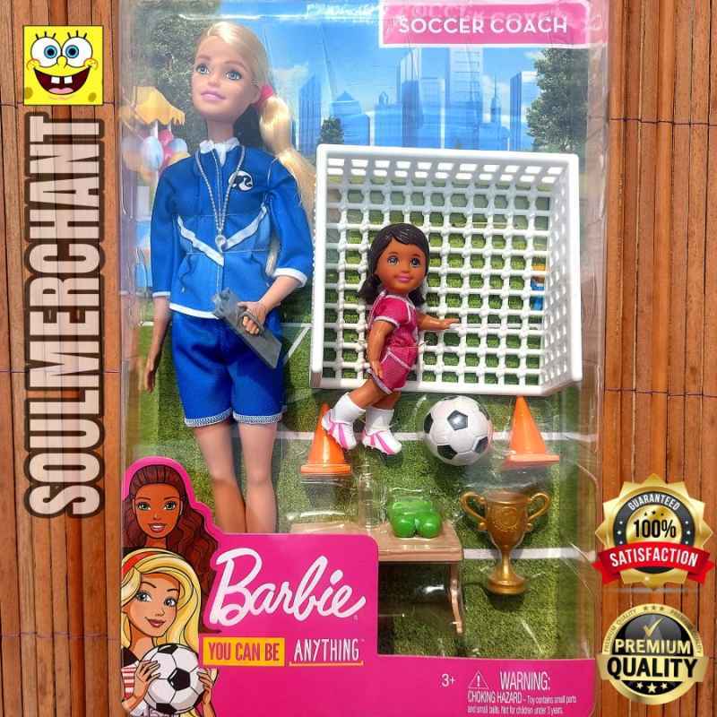 Barbie soccer coach playset outlet