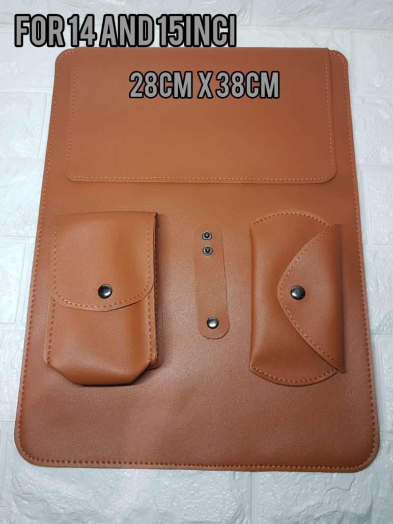Sarung Laptop Cover Sleeve 13 inch Leather Case Sleeve Sarung Laptop  14-15 inch